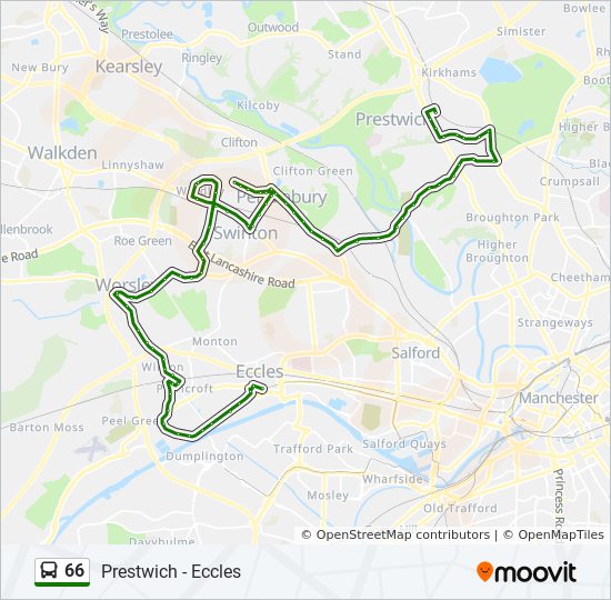 Bus 66 Route Map 66 Route: Schedules, Stops & Maps - Eccles (Updated)