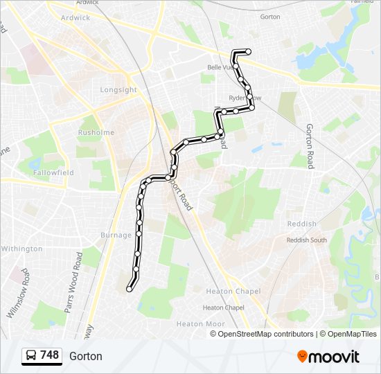 748 Bus Line Map