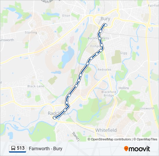 513 Route Schedules Stops Maps Radcliffe Updated 