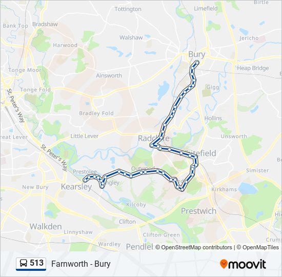 513 Route Schedules Stops Maps Kearsley Updated 