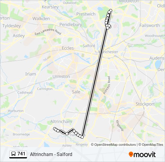 741 Bus Line Map