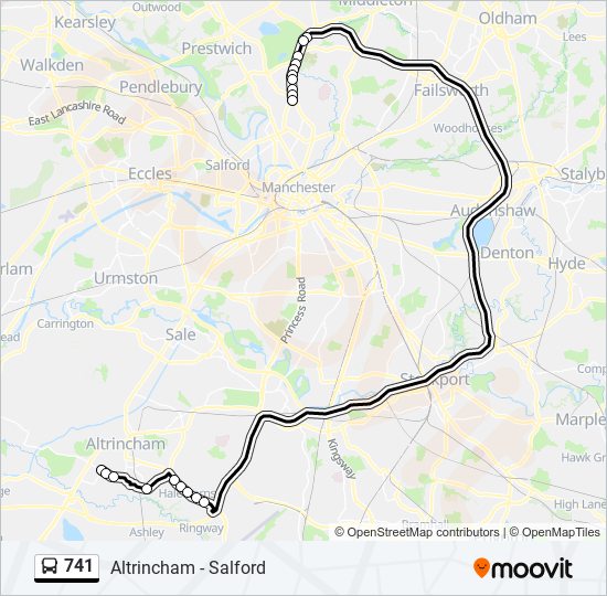 741 Bus Line Map