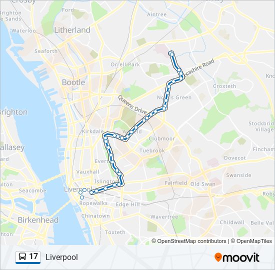 Bus 17 Route Map 17 Route: Schedules, Stops & Maps - Liverpool (Updated)