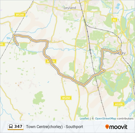 347 Route: Schedules, Stops & Maps - Chorley Town Centre