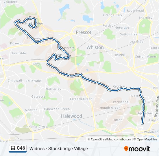 C46 Bus Line Map