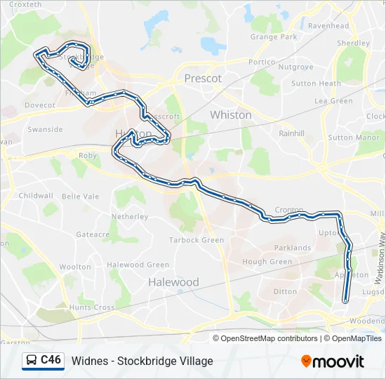 C46 Bus Line Map
