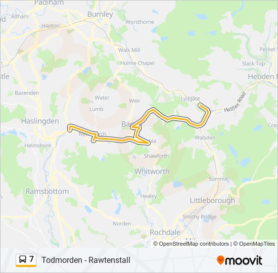 7 Route: Schedules, Stops & Maps - Rawtenstall (Updated)