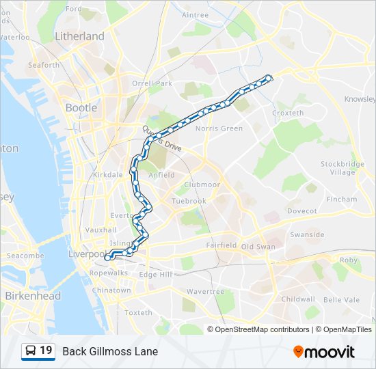 19 Bus Line Map