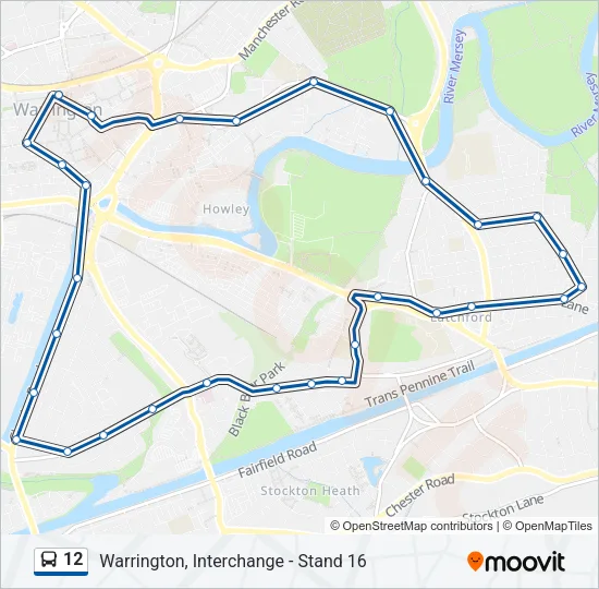 12 Bus Line Map