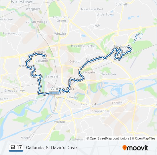 17 Bus Line Map