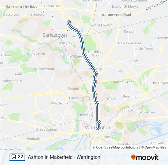 22 Bus Line Map