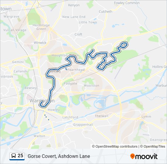 25 Bus Line Map