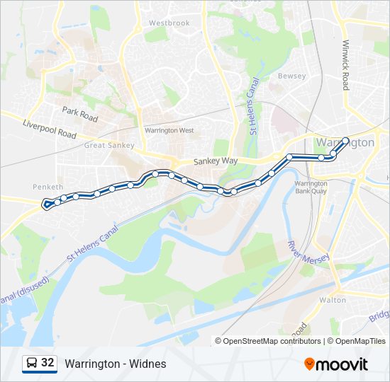 32 Bus Line Map