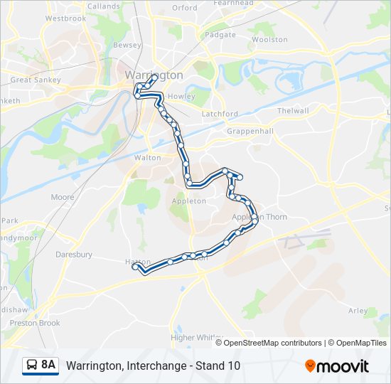 8A Bus Line Map