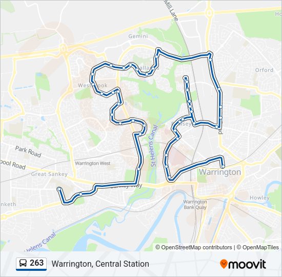 263 Bus Line Map