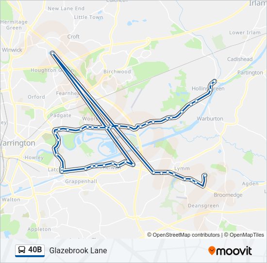 40B Bus Line Map