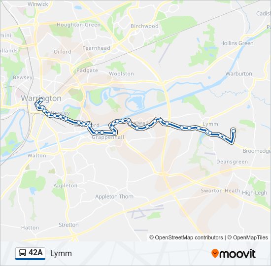 42a Route Schedules, Stops & Maps Lymm (Updated)