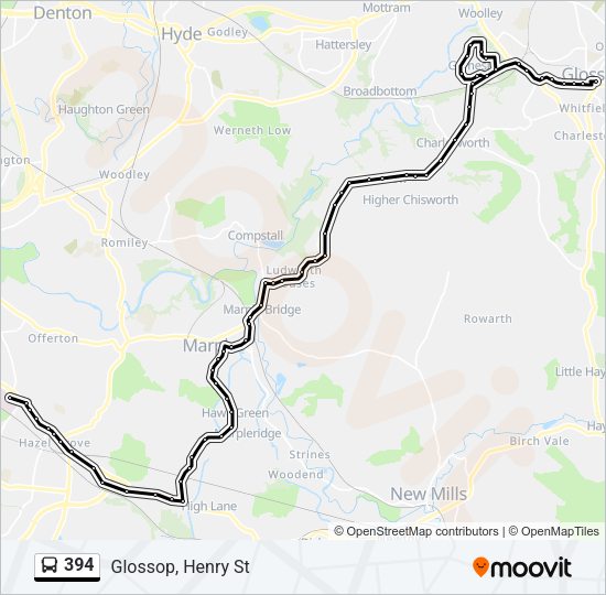 394 Bus Line Map