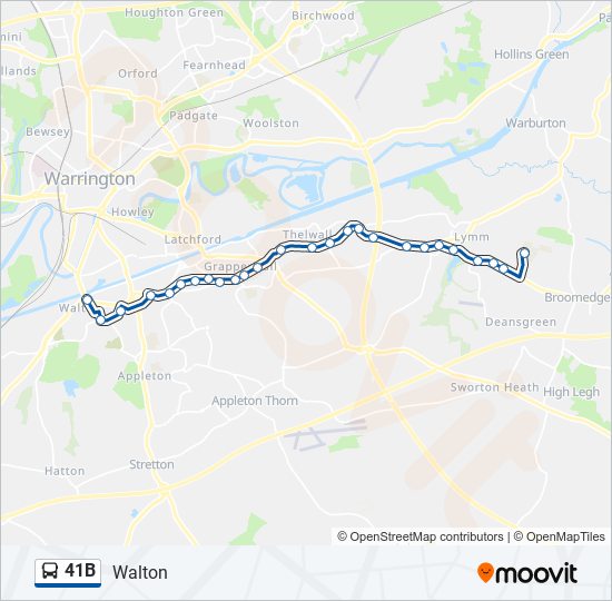 41B Bus Line Map