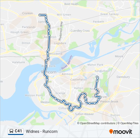 C41 Bus Line Map