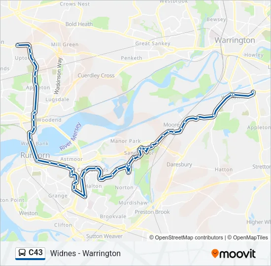 C43 Bus Line Map