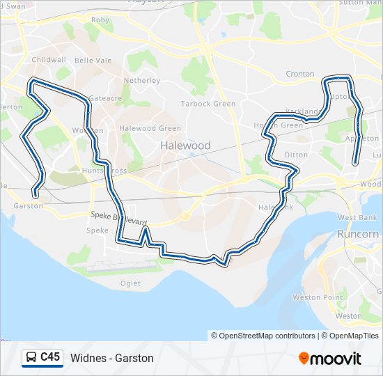 C45 bus Line Map