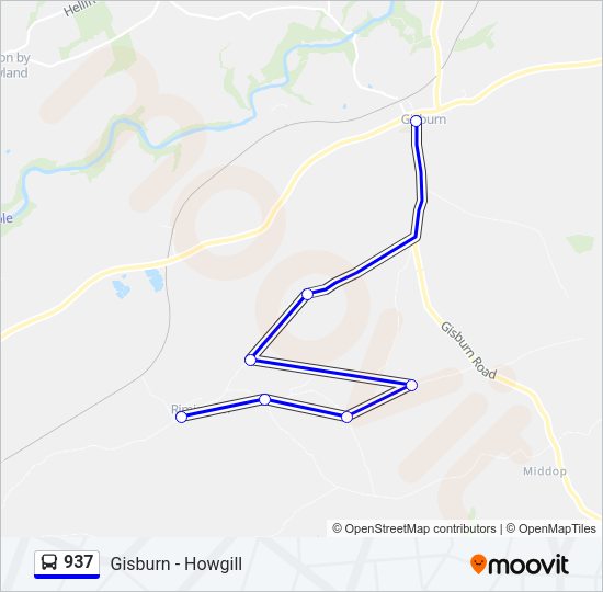 937 bus Line Map