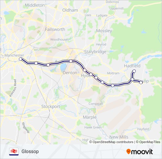 NORTHERN Train Line Map