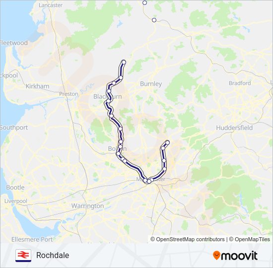 NORTHERN Train Line Map