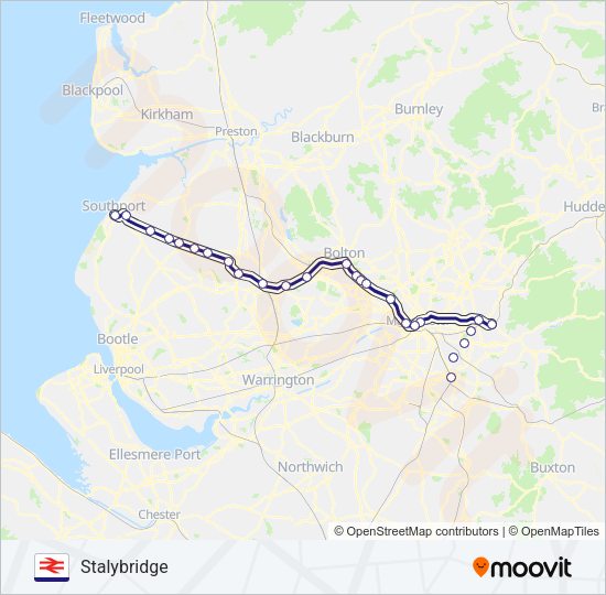 NORTHERN Train Line Map