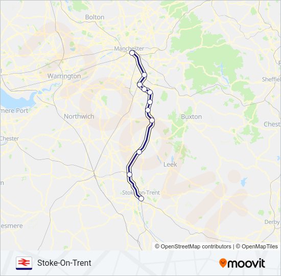 NORTHERN Train Line Map