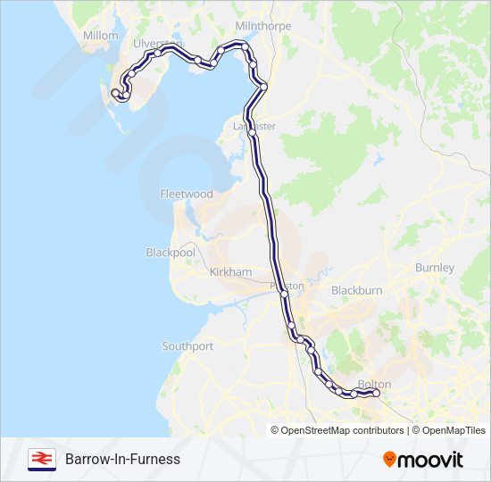 NORTHERN Train Line Map