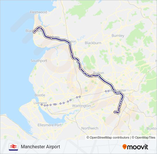 NORTHERN Train Line Map