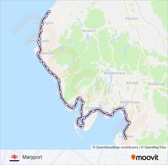 NORTHERN Train Line Map