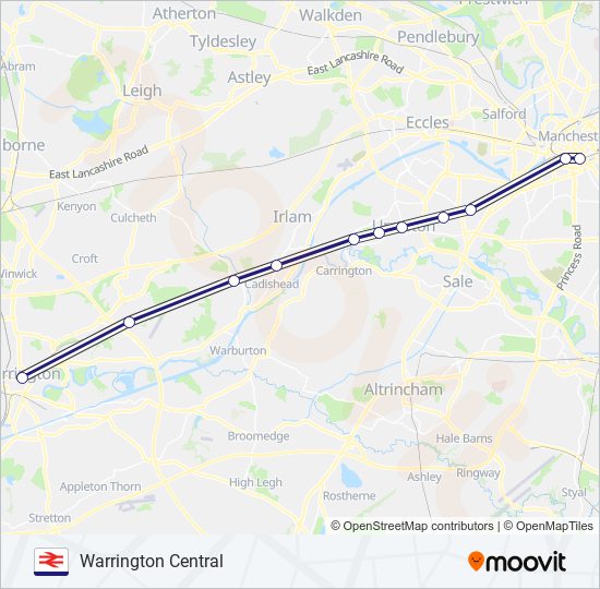 NORTHERN train Line Map