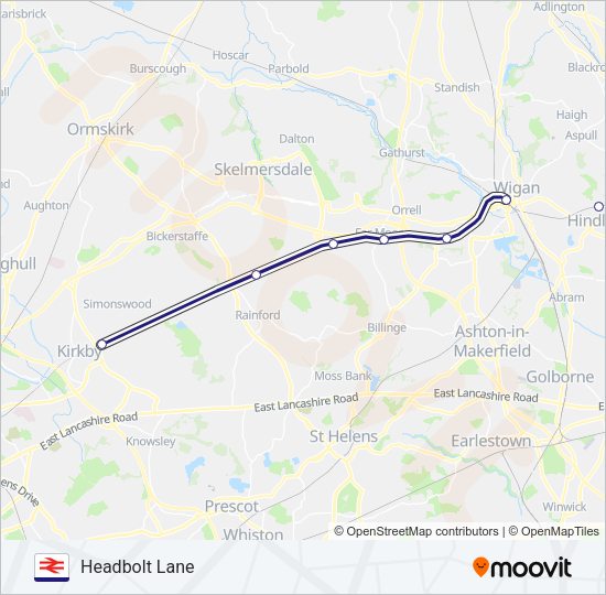 NORTHERN Train Line Map