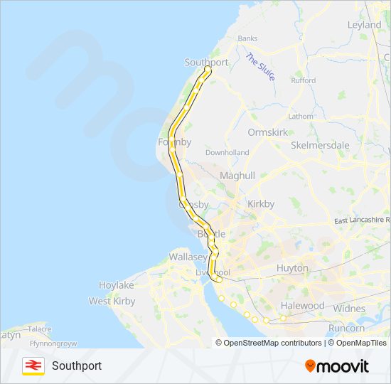 MERSEYRAIL train Line Map