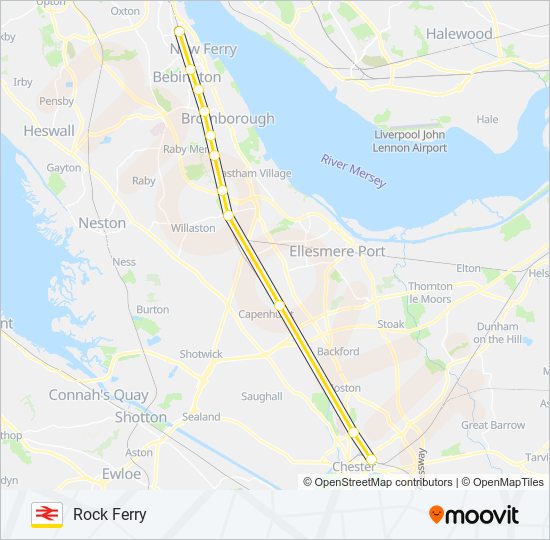 merseyrail Route Schedules, Stops & Maps Rock Ferry (Updated)