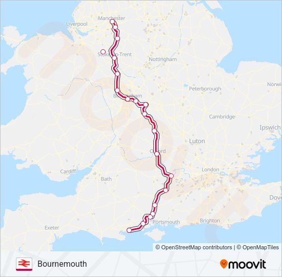 CROSSCOUNTRY Train Line Map
