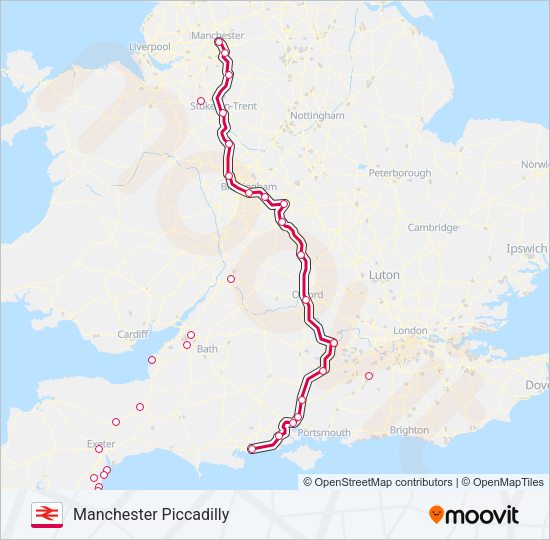 CROSSCOUNTRY Train Line Map