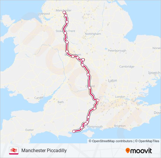 crosscountry Route Schedules Stops Maps Manchester