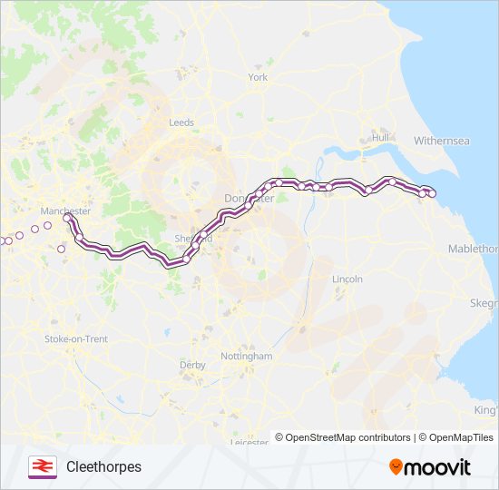 TRANSPENNINE EXPRESS train Line Map