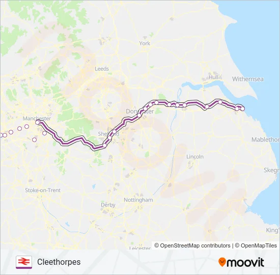 TRANSPENNINE EXPRESS Train Line Map