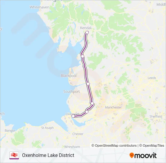 TRANSPENNINE EXPRESS Train Line Map