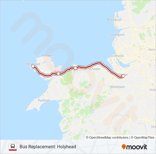 AVANTI WEST COAST Bus Line Map