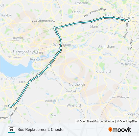 TRANSPORT FOR WALES Bus Line Map