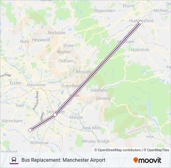 TRANSPENNINE EXPRESS Bus Line Map
