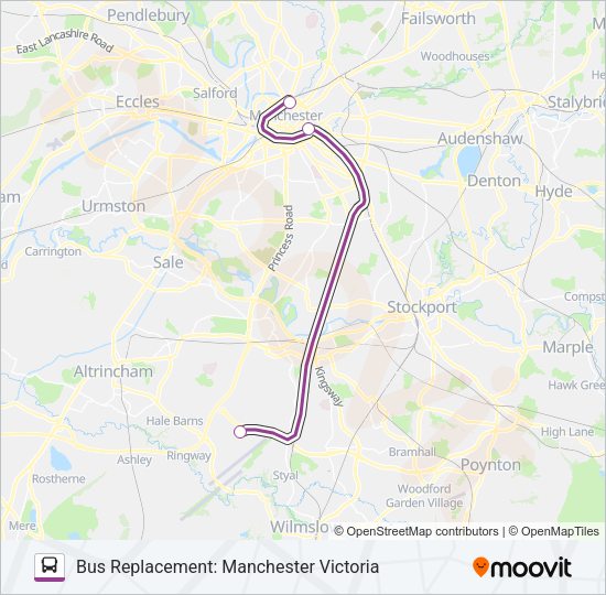 TRANSPENNINE EXPRESS Bus Line Map