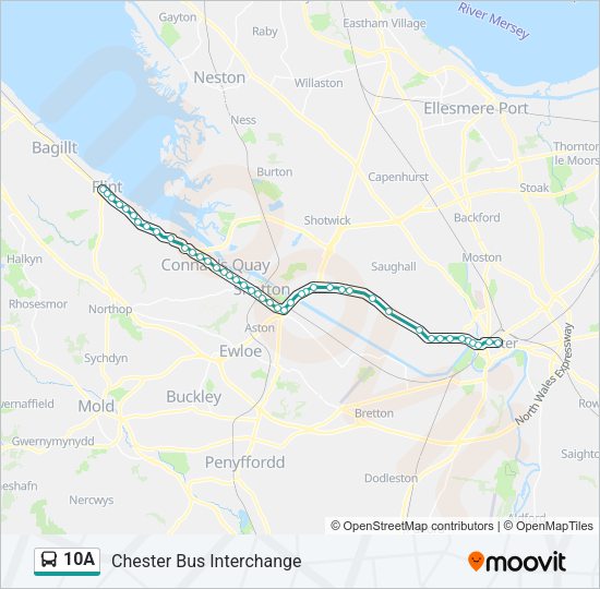10A Bus Line Map