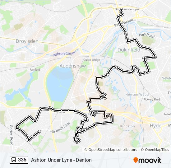 Bus 335 Route Map 335 Route: Schedules, Stops & Maps - Ashton-Under-Lyne (Updated)